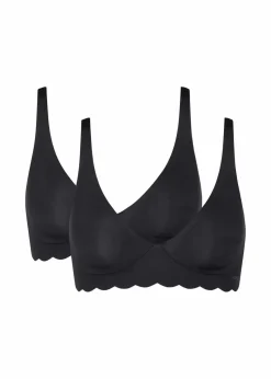 Sloggi Wäsche·Bhs|Sloggi^ZERO Microfibre 2.0 Soft Bra (2er Pack) 2x schwarz