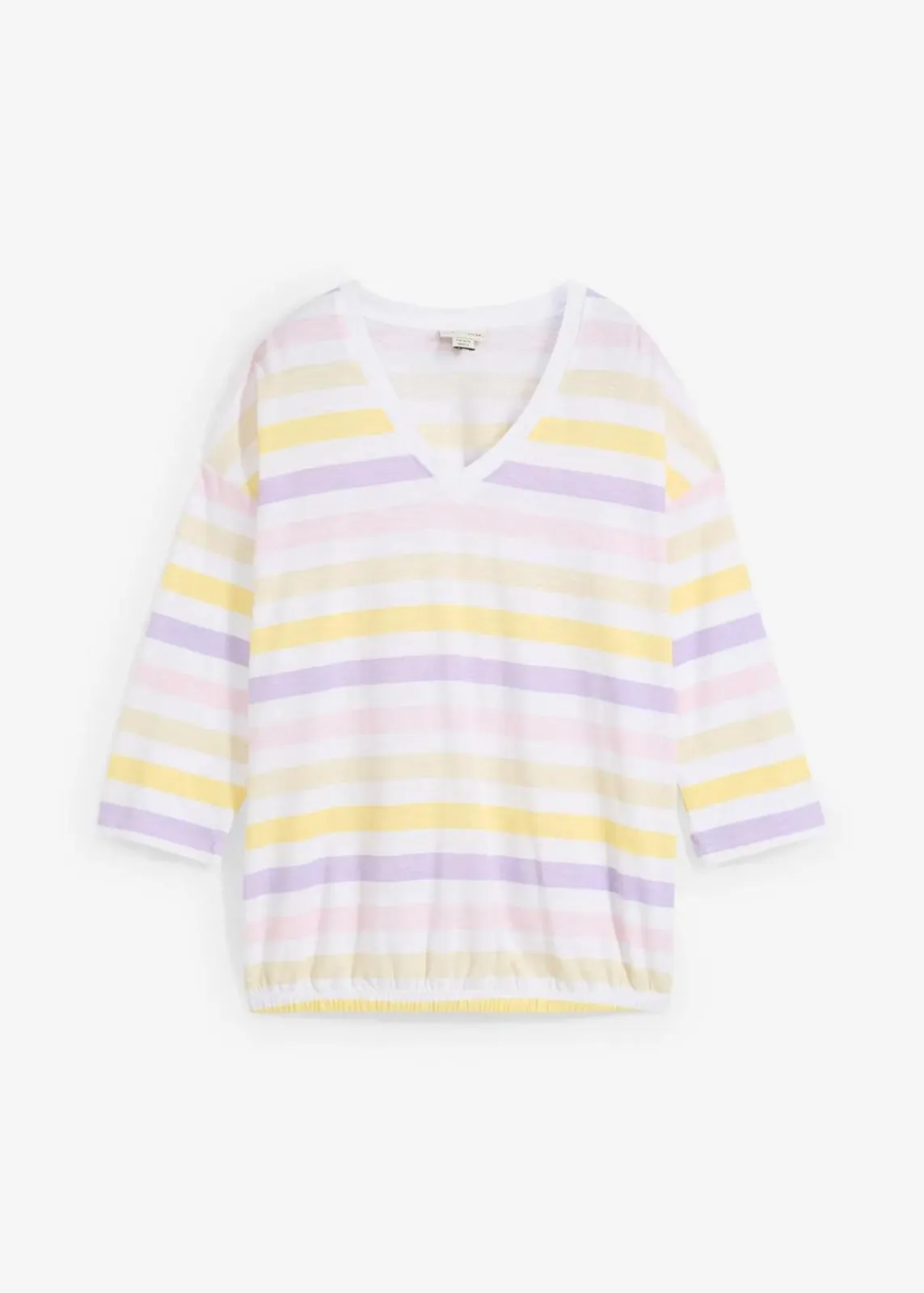 bonprix Shirts & Tops^Slub-Shirt aus Bio-Baumwolle, 3/4 Arm puderflieder gestreift