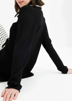 bonprix Bekleidung·Umstandsmode|Bekleidung·Jeans^Smart Cardigan schwarz/wollweiß