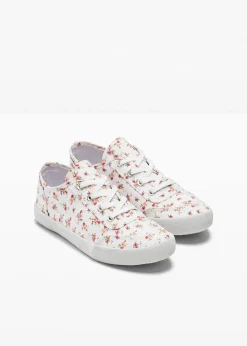 bonprix Sneaker|Schuhe & Accessoires In Spezialgrößen·Schuhe In Übergröße^Sneaker weiß/rot geblümt