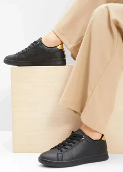bonprix Sneaker^Sneaker schwarz/goldfarben