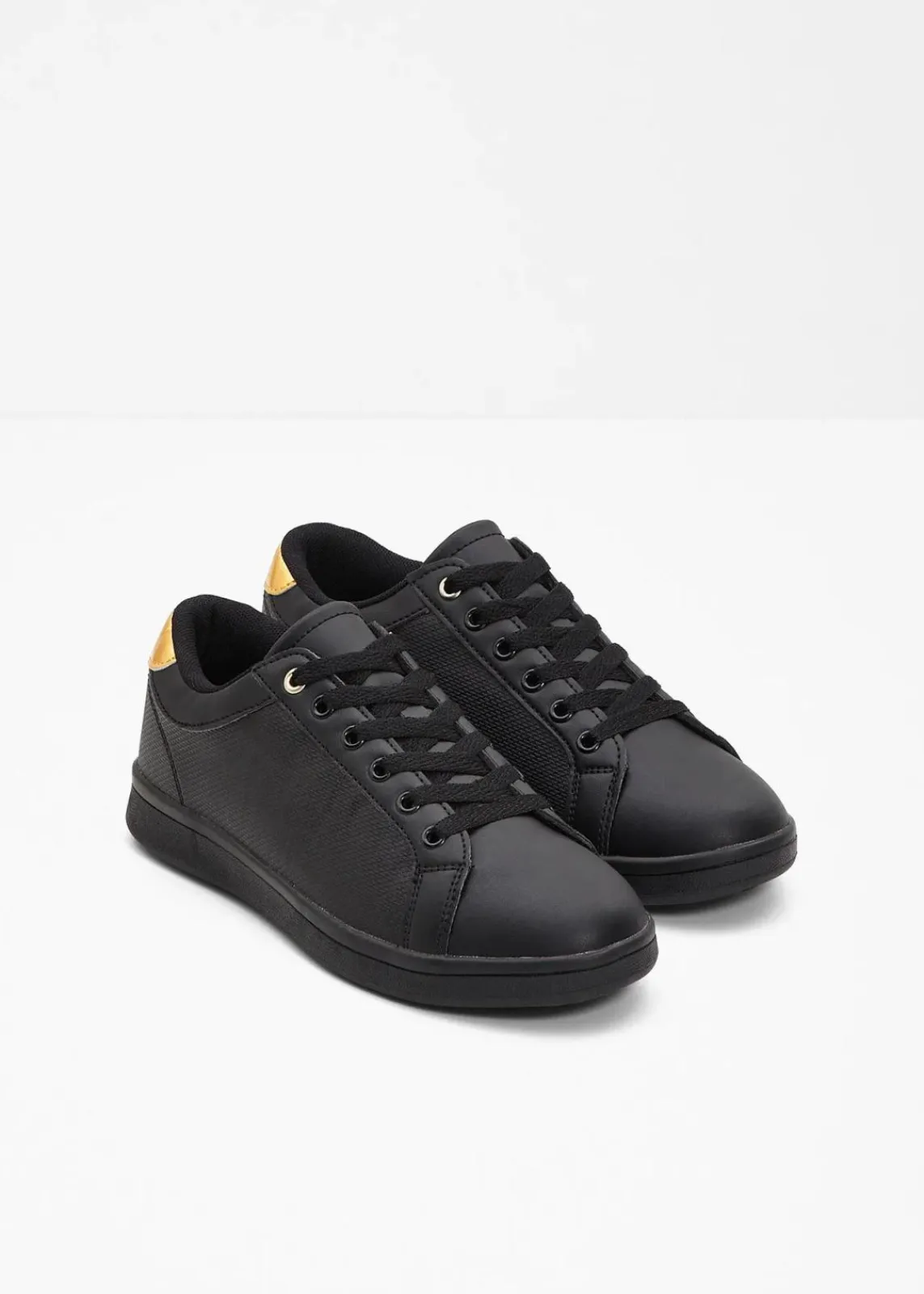 bonprix Sneaker^Sneaker schwarz/goldfarben