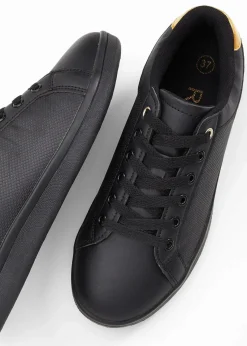 bonprix Sneaker^Sneaker schwarz/goldfarben