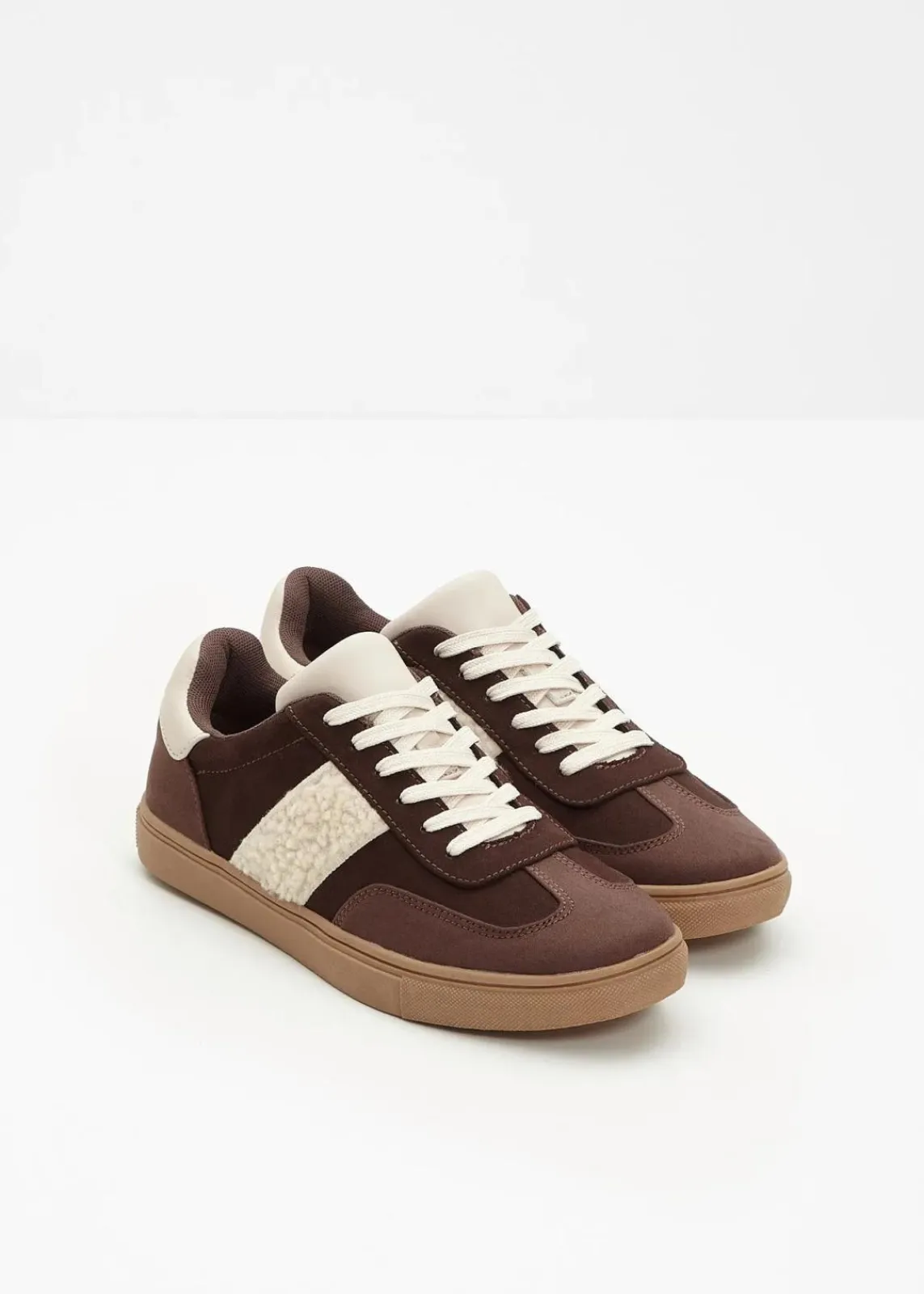bonprix Sneaker^Sneaker dunkelbraun/kieselbeige