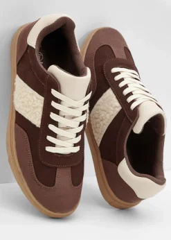 bonprix Sneaker^Sneaker dunkelbraun/kieselbeige