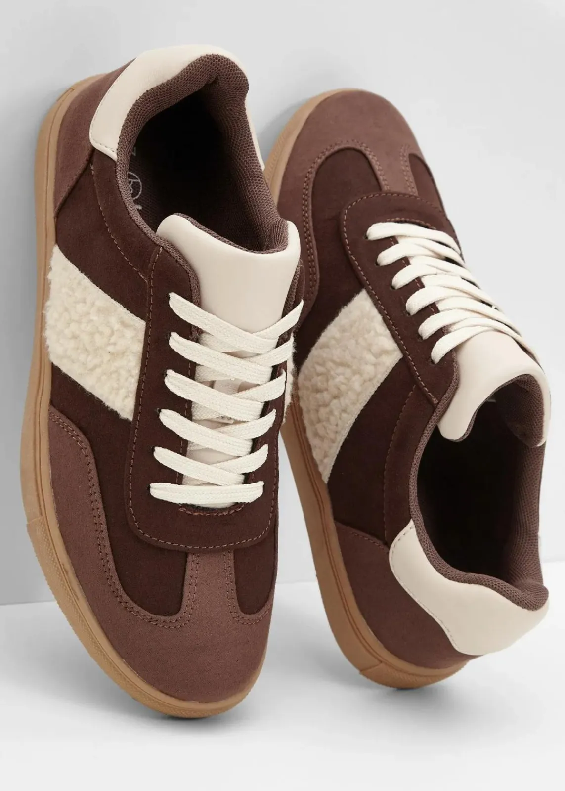 bonprix Sneaker^Sneaker dunkelbraun/kieselbeige