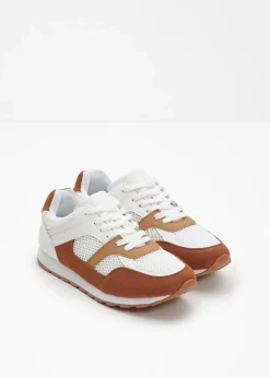 bonprix Sneaker^Sneaker weiß/braun/beige