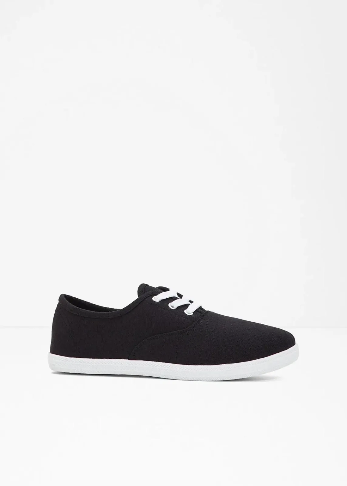 bonprix Schuhe & Accessoires In Spezialgrößen·Schuhe In Übergröße|Sneaker^Sneaker aus Baumwoll-Canvas schwarz