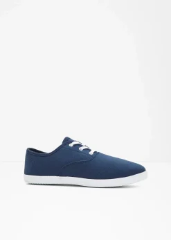bonprix Schuhe & Accessoires In Spezialgrößen·Schuhe In Übergröße|Sneaker^Sneaker aus Baumwoll-Canvas dunkelblau