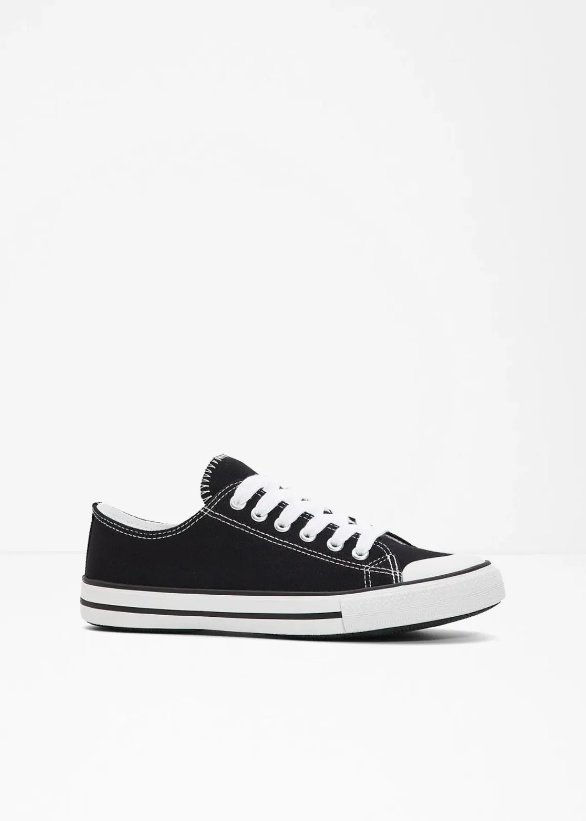 bonprix Sneaker^Sneaker aus Baumwoll-Canvas schwarz