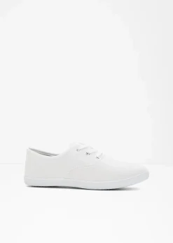 bonprix Sneaker|Schuhe & Accessoires In Spezialgrößen·Schuhe In Übergröße^Sneaker aus Baumwoll-Canvas weiß