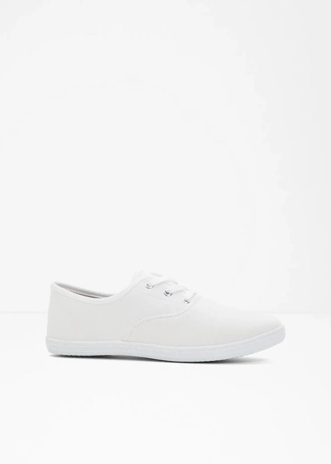 bonprix Sneaker|Schuhe & Accessoires In Spezialgrößen·Schuhe In Übergröße^Sneaker aus Baumwoll-Canvas weiß