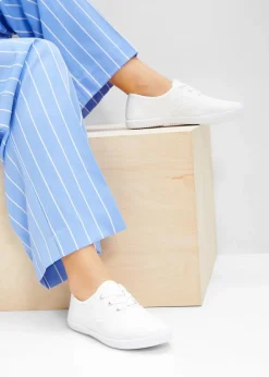 bonprix Sneaker|Schuhe & Accessoires In Spezialgrößen·Schuhe In Übergröße^Sneaker aus Baumwoll-Canvas weiß