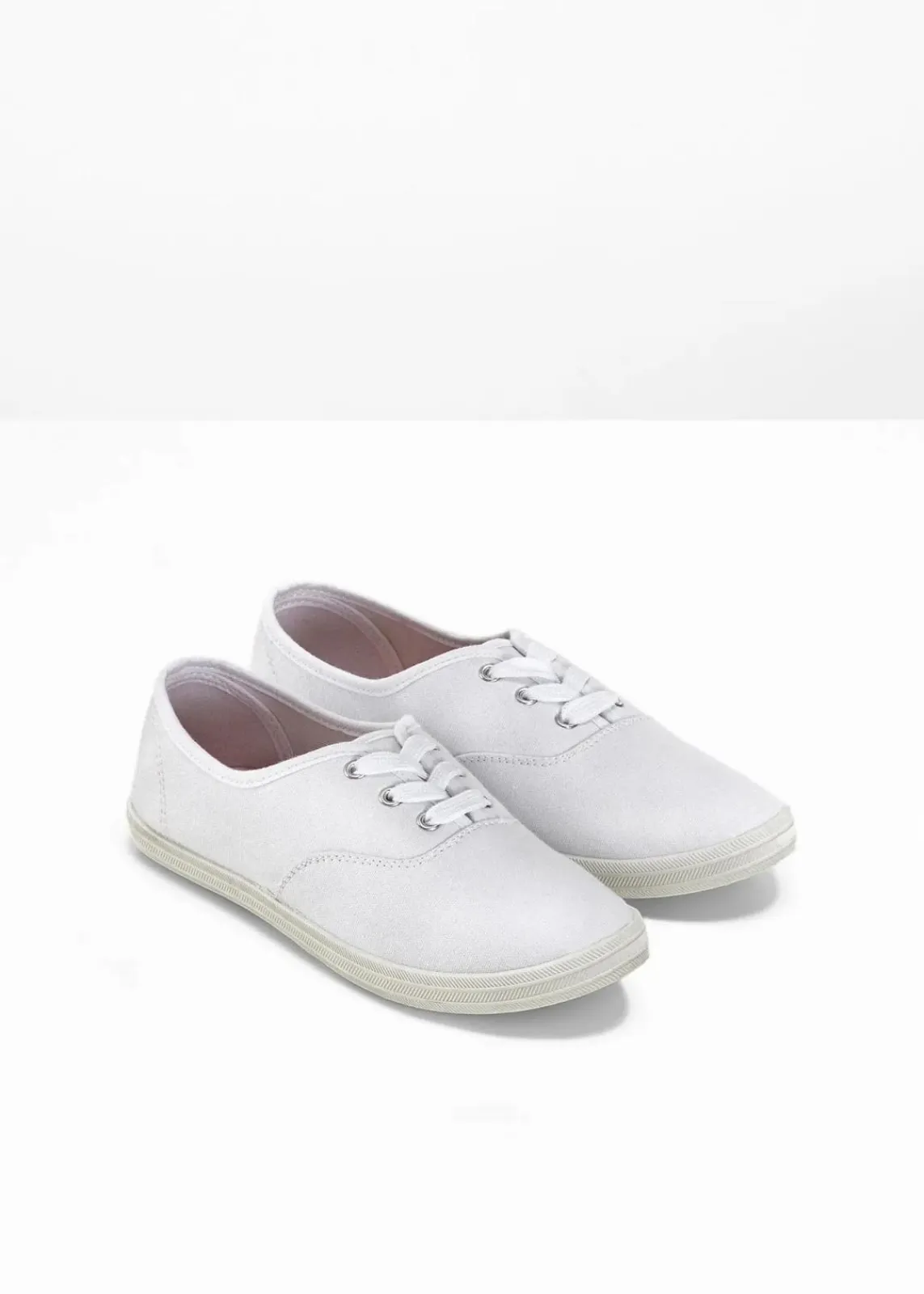bonprix Sneaker|Schuhe & Accessoires In Spezialgrößen·Schuhe In Übergröße^Sneaker aus Baumwoll-Canvas weiß