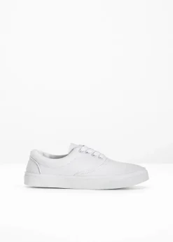 bonprix Schuhe & Accessoires In Spezialgrößen·Schuhe In Übergröße|Sneaker^Sneaker aus Baumwoll-Canvas weiß