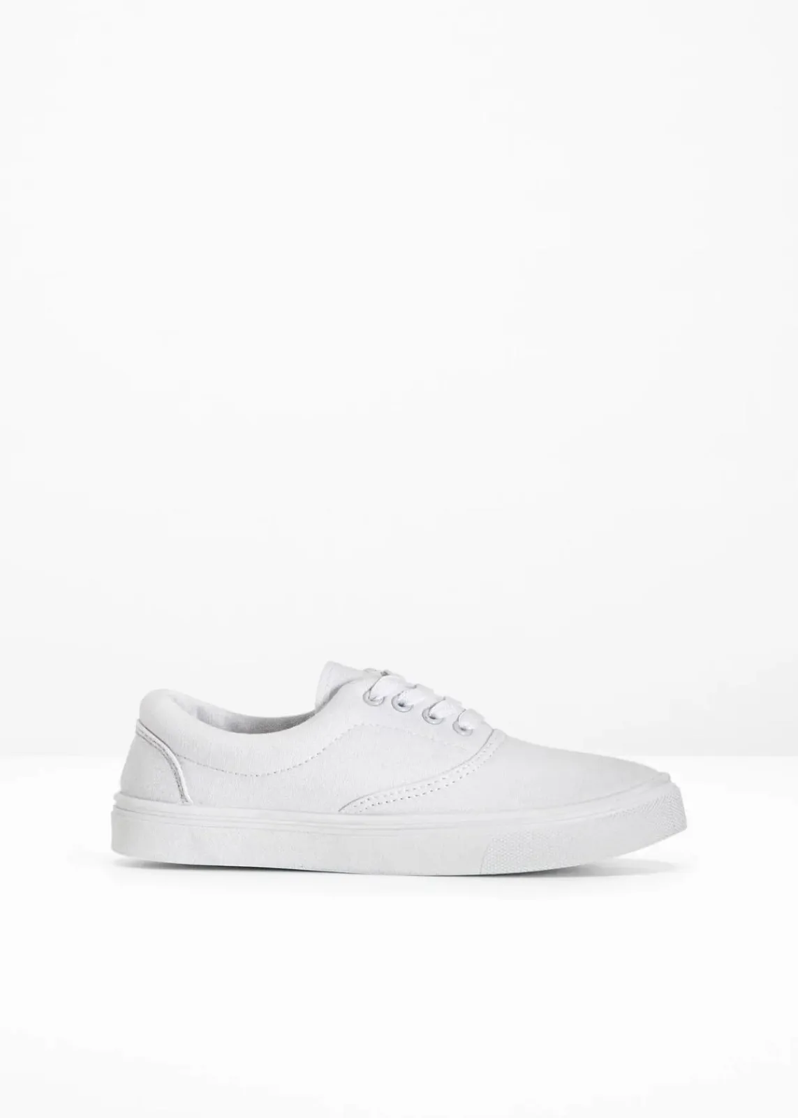 bonprix Schuhe & Accessoires In Spezialgrößen·Schuhe In Übergröße|Sneaker^Sneaker aus Baumwoll-Canvas weiß