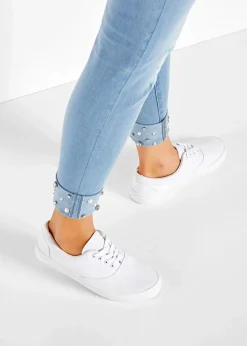bonprix Schuhe & Accessoires In Spezialgrößen·Schuhe In Übergröße|Sneaker^Sneaker aus Baumwoll-Canvas weiß