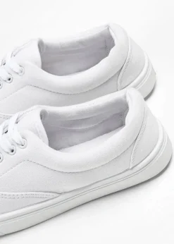 bonprix Schuhe & Accessoires In Spezialgrößen·Schuhe In Übergröße|Sneaker^Sneaker aus Baumwoll-Canvas weiß