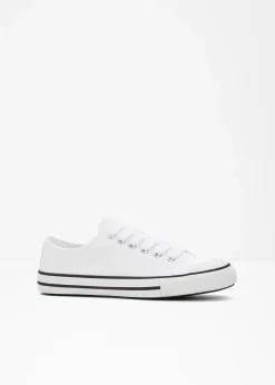 bonprix Sneaker^Sneaker aus Baumwoll-Canvas weiß