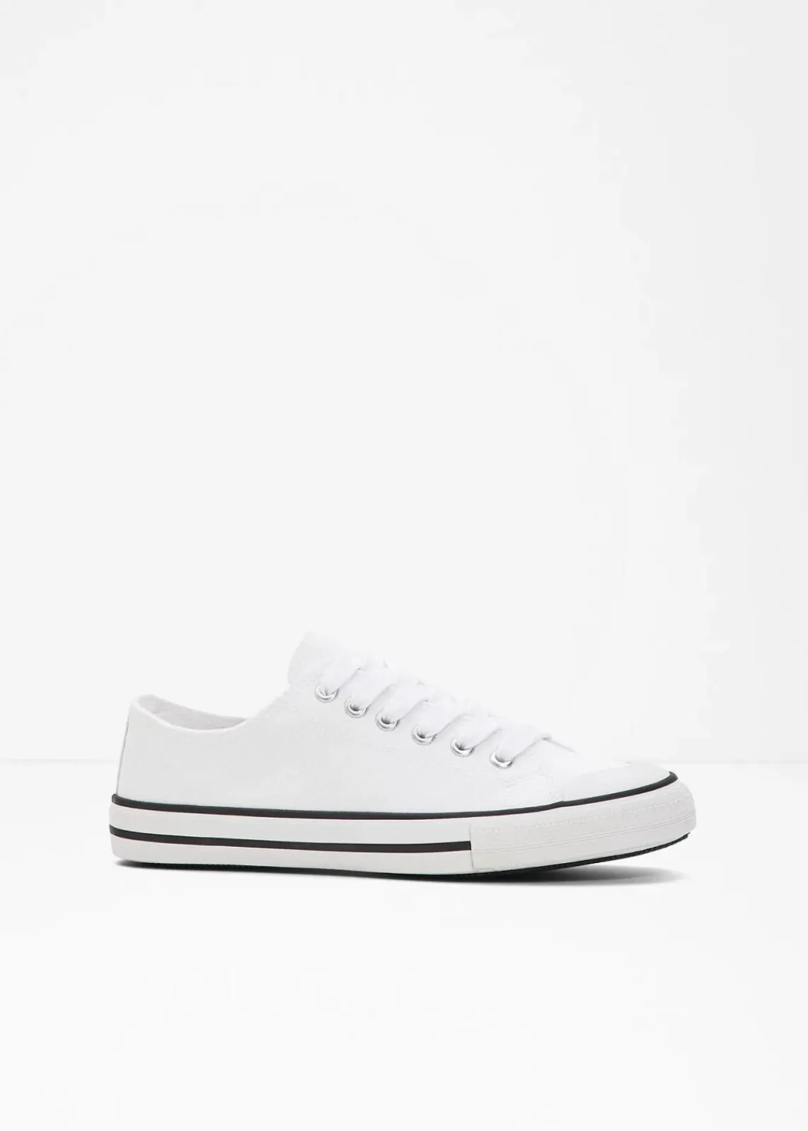 bonprix Sneaker^Sneaker aus Baumwoll-Canvas weiß