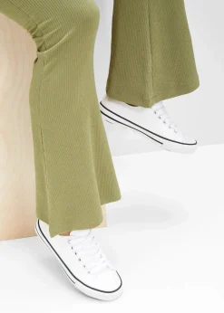bonprix Sneaker^Sneaker aus Baumwoll-Canvas weiß