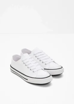 bonprix Sneaker^Sneaker aus Baumwoll-Canvas weiß