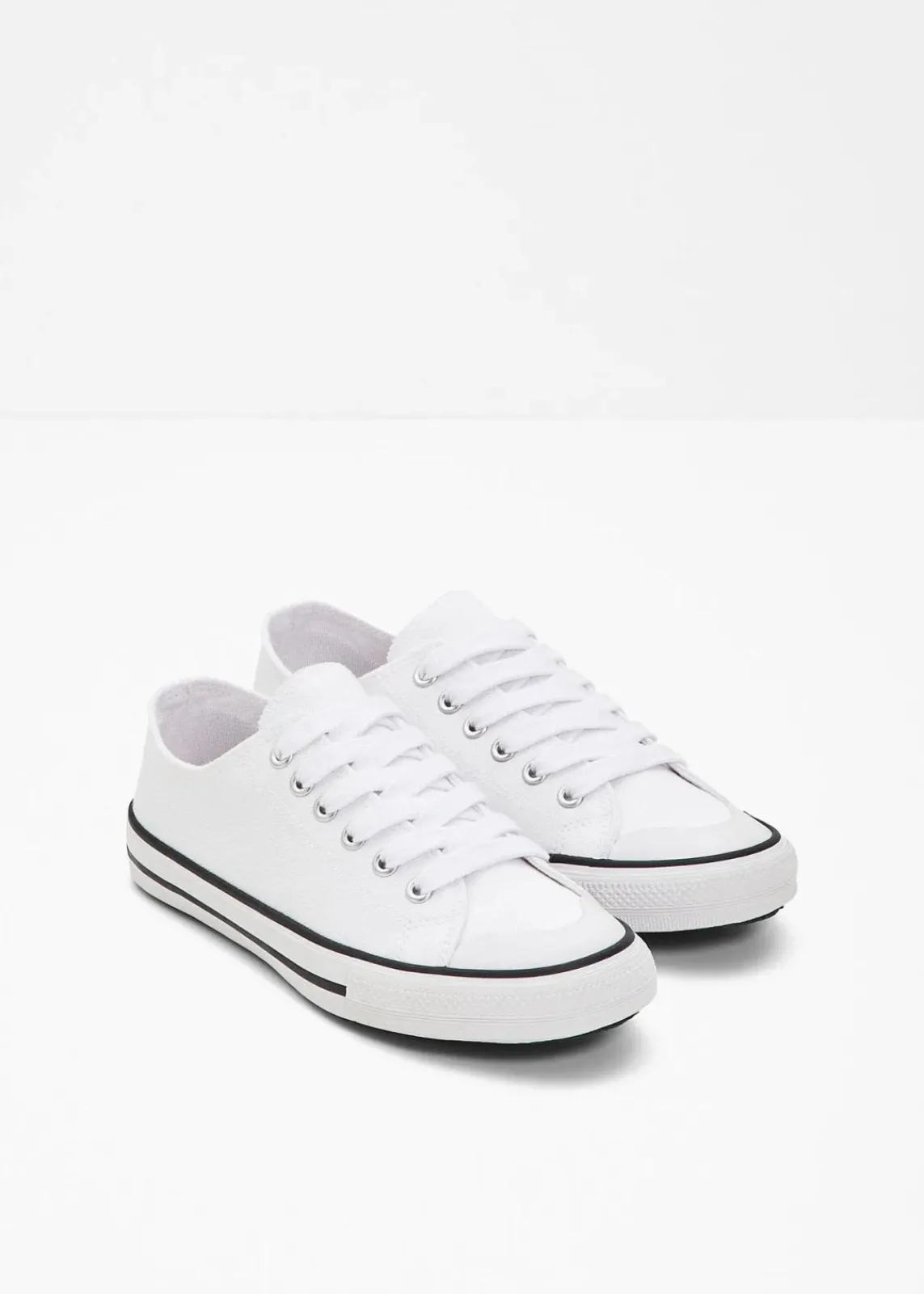 bonprix Sneaker^Sneaker aus Baumwoll-Canvas weiß