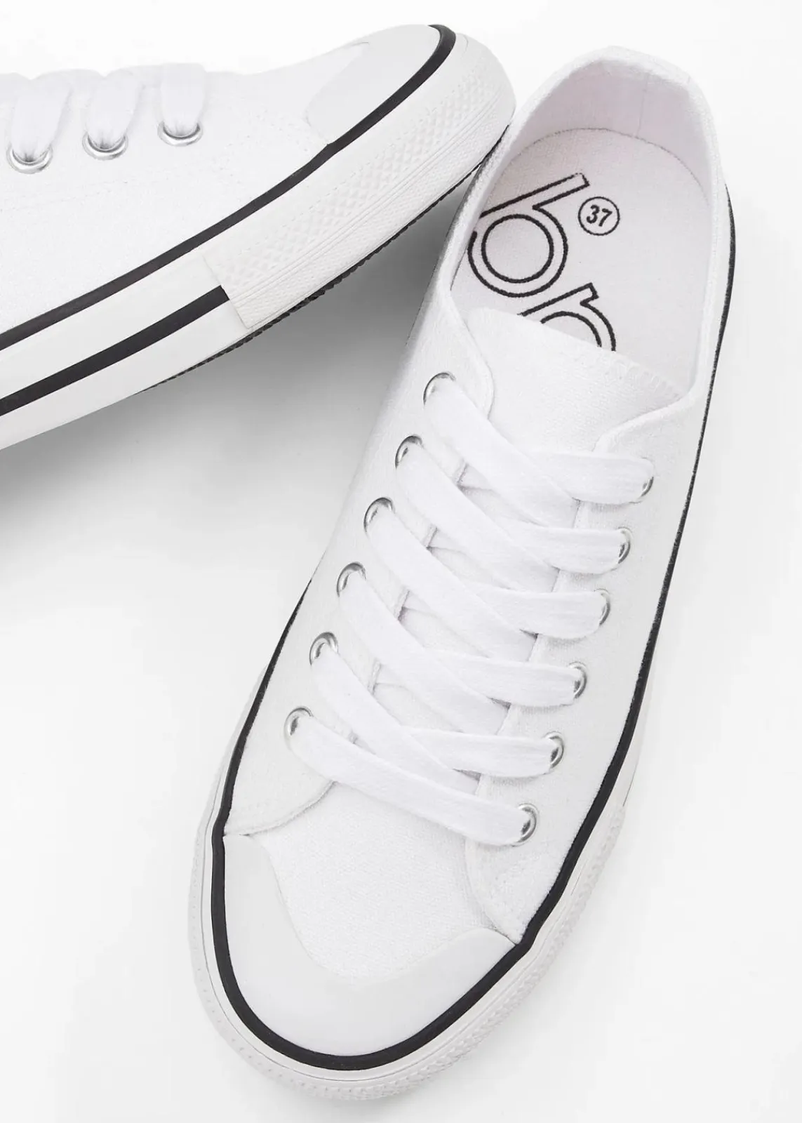 bonprix Sneaker^Sneaker aus Baumwoll-Canvas weiß