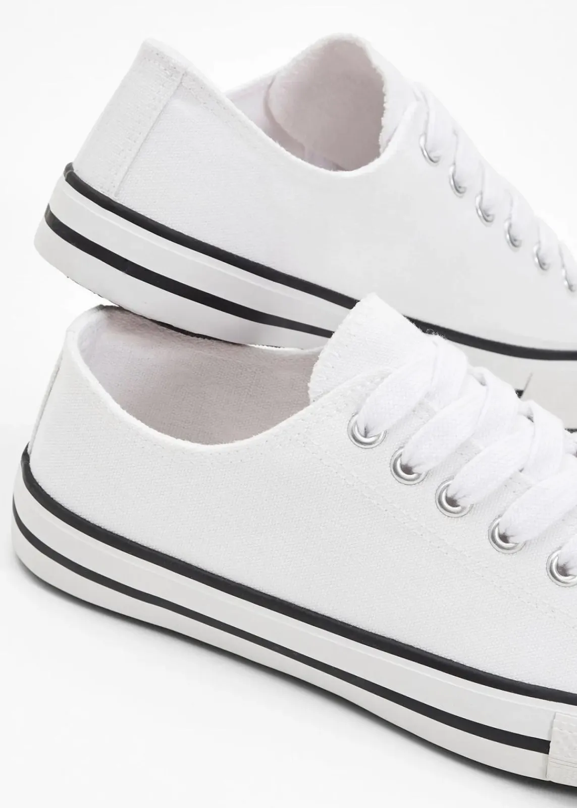bonprix Sneaker^Sneaker aus Baumwoll-Canvas weiß