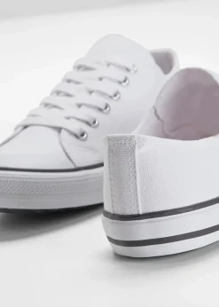 bonprix Sneaker^Sneaker aus Baumwoll-Canvas weiß