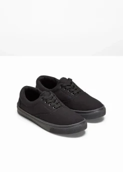 bonprix Sneaker|Sneaker^Sneaker aus Baumwoll-Canvas schwarz