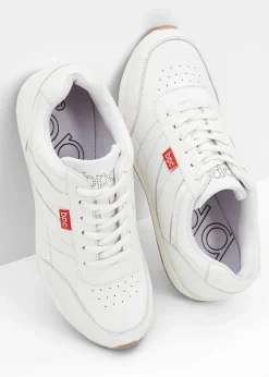 bonprix Nachhaltigere Materialien|Schuhe & Accessoires In Spezialgrößen·Schuhe In Übergröße^Sneaker aus Leder weiß