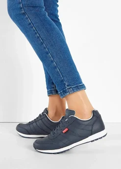 bonprix Sport- & Trekkingschuhe|Sneaker^Sneaker aus Leder dunkelblau