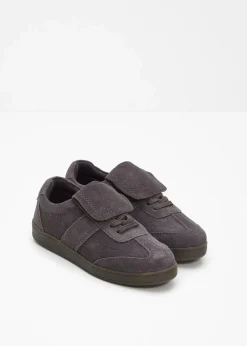 bonprix Sneaker^Sneaker aus Leder schiefergrau
