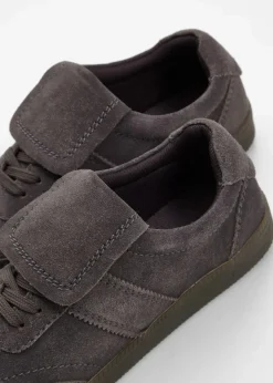 bonprix Sneaker^Sneaker aus Leder schiefergrau