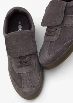 bonprix Sneaker^Sneaker aus Leder schiefergrau