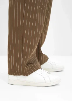 bonprix Sneaker^Sneaker aus Leder weiß/silberfarben