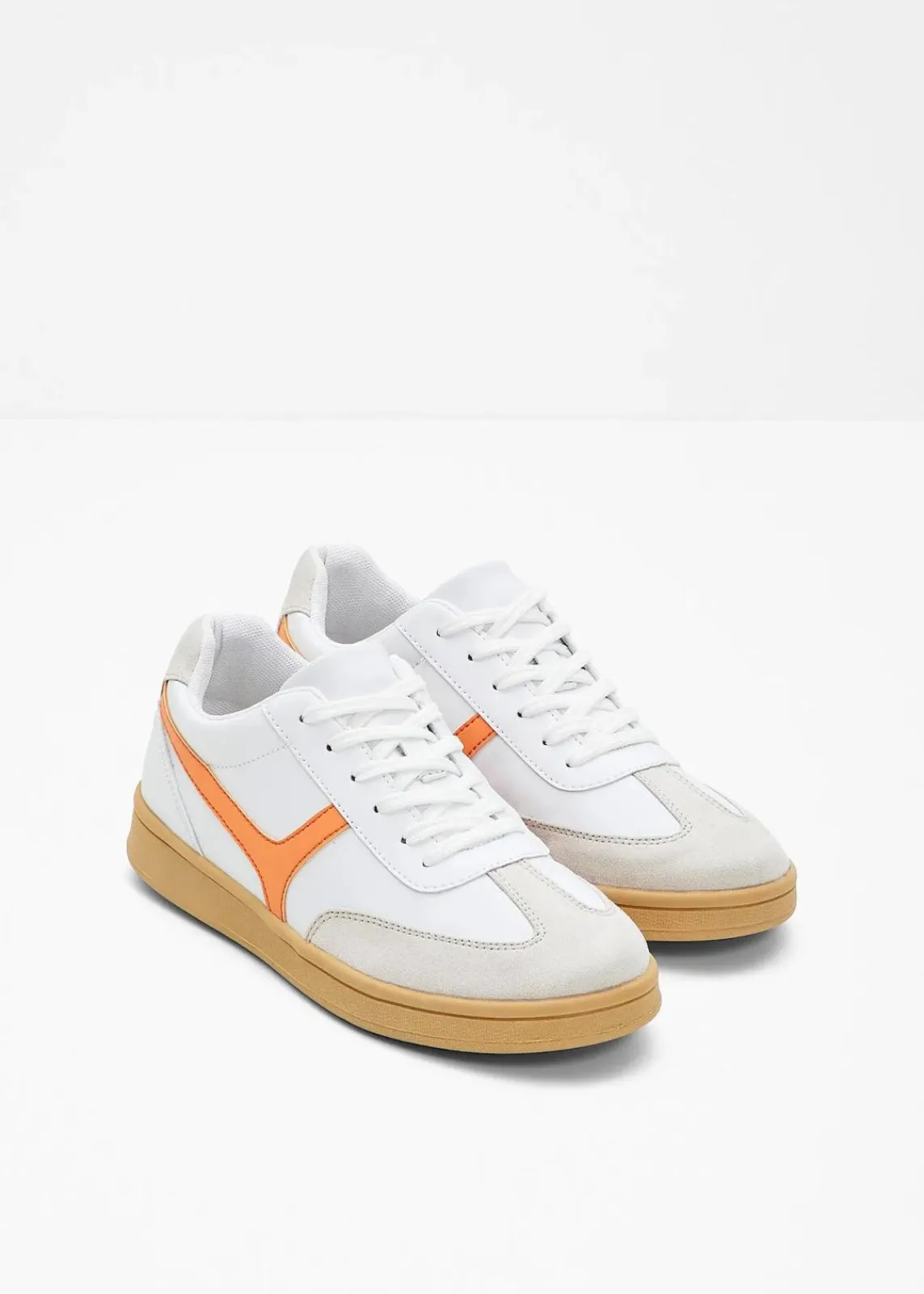 bonprix Sneaker^Sneaker im Retrolook weiß/hellorange