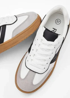 bonprix Sneaker^Sneaker im Retrolook weiß/schwarz