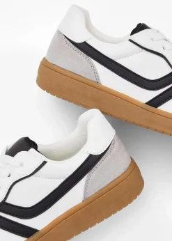 bonprix Sneaker^Sneaker im Retrolook weiß/schwarz