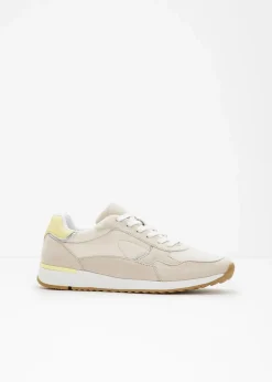 bonprix Sneaker^Sneaker im Retrolook natur/hellgelb