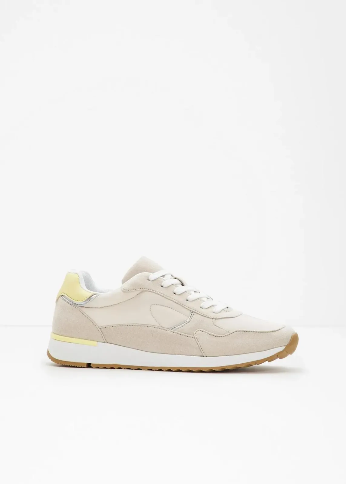 bonprix Sneaker^Sneaker im Retrolook natur/hellgelb
