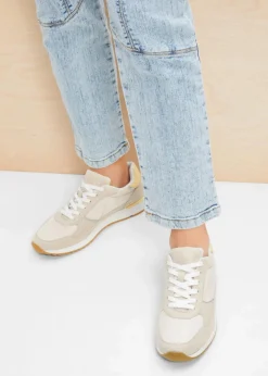 bonprix Sneaker^Sneaker im Retrolook natur/hellgelb