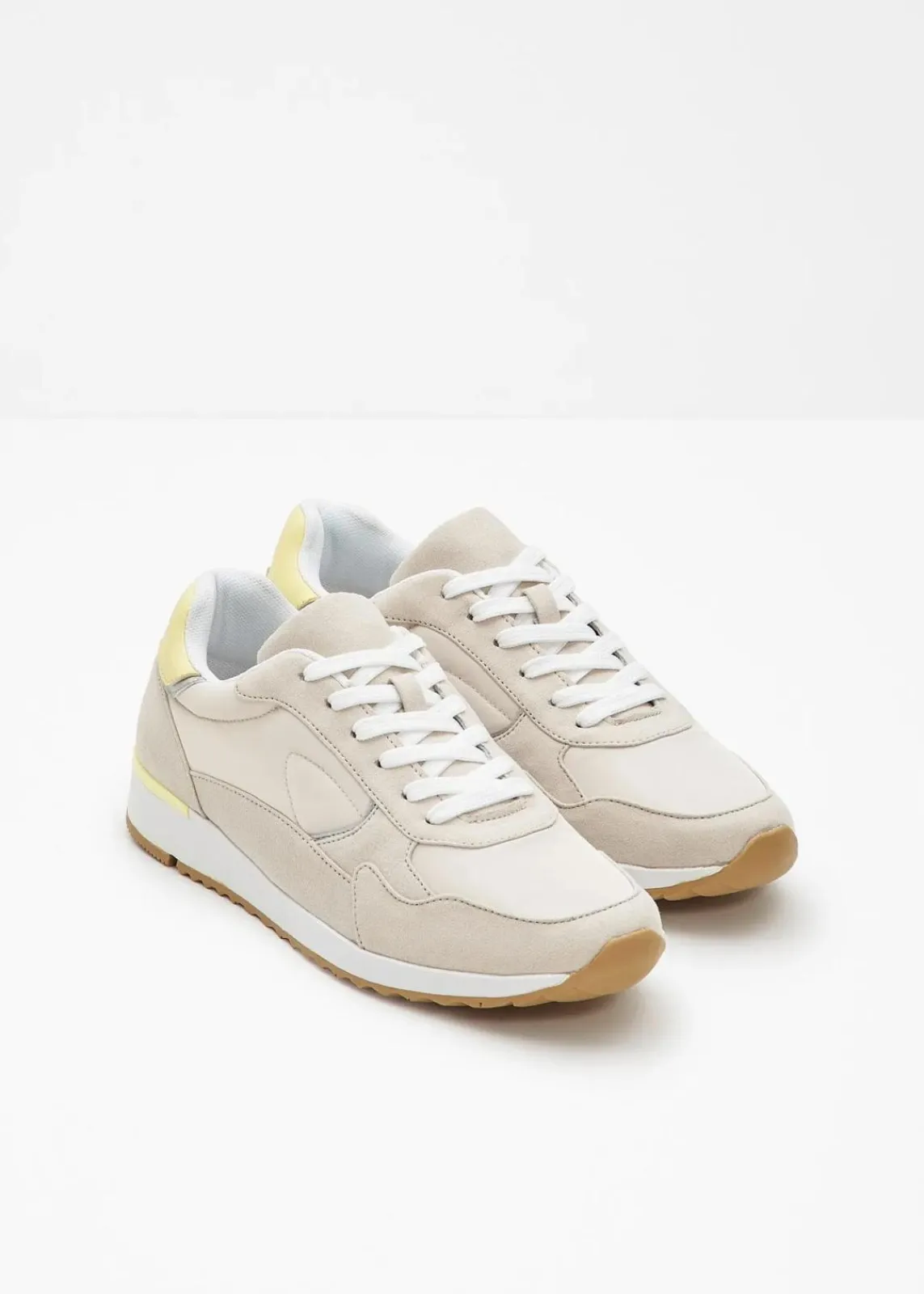 bonprix Sneaker^Sneaker im Retrolook natur/hellgelb