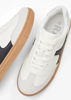 bonprix Sneaker^Sneaker im Retrolook wollweiß/schwarz