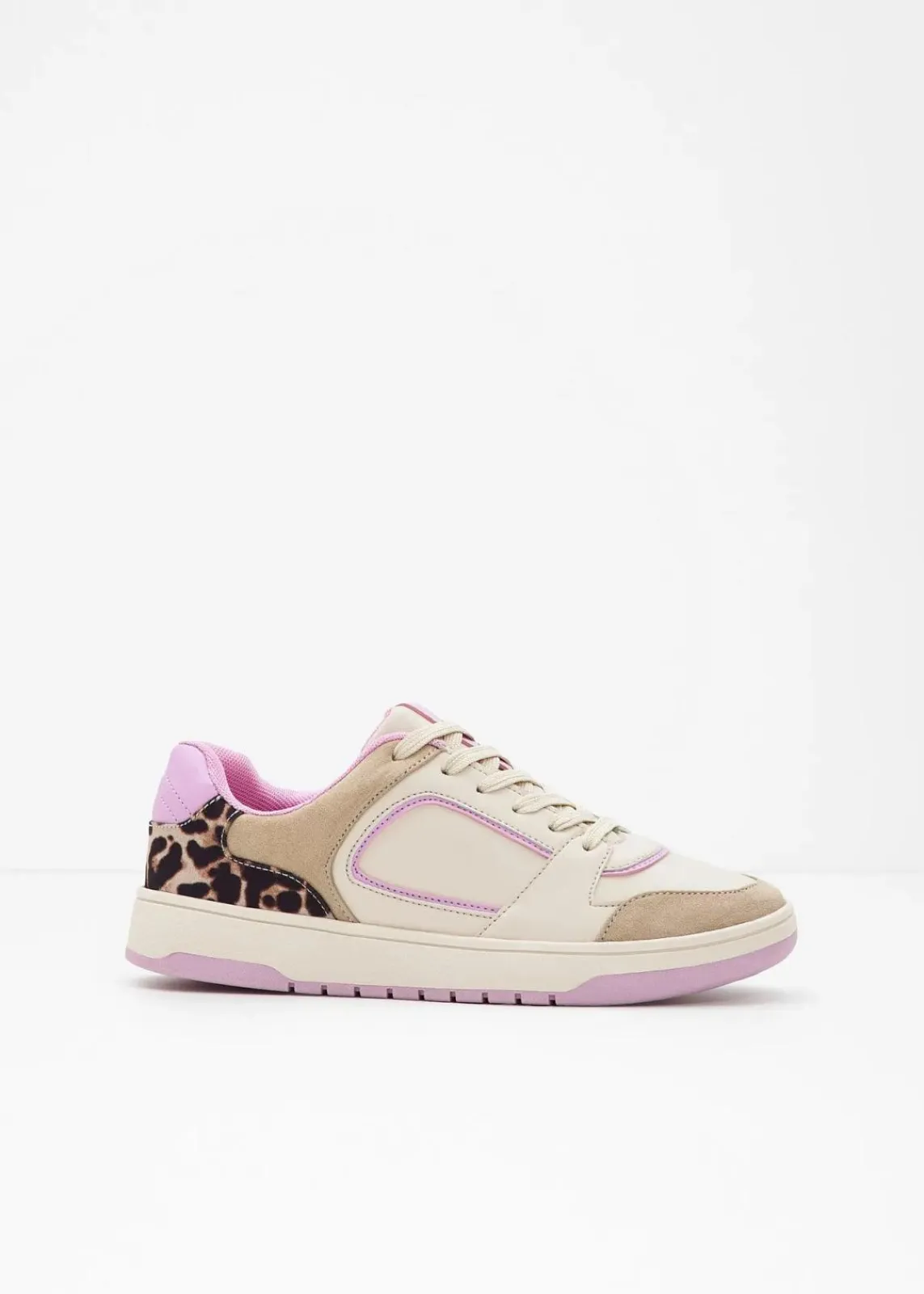 bonprix Sneaker^Sneaker mit Animal-Details beige leo/blütenpink