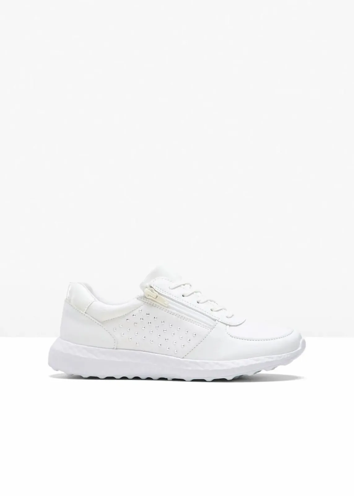 bonprix Sneaker|Schuhe & Accessoires In Spezialgrößen·Schuhe In Übergröße^Sneaker mit Glitzersteinen weiss