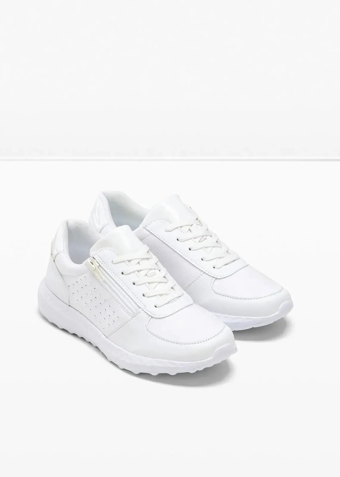 bonprix Sneaker|Schuhe & Accessoires In Spezialgrößen·Schuhe In Übergröße^Sneaker mit Glitzersteinen weiss