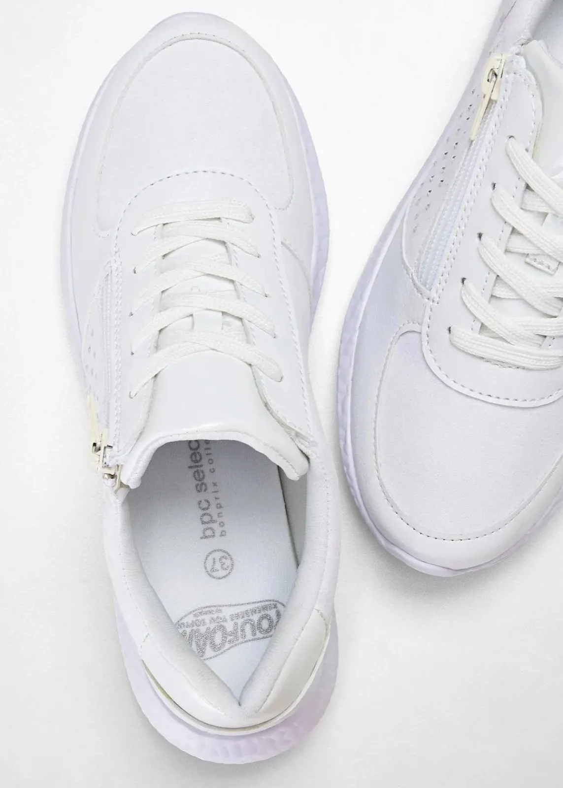 bonprix Sneaker|Schuhe & Accessoires In Spezialgrößen·Schuhe In Übergröße^Sneaker mit Glitzersteinen weiss