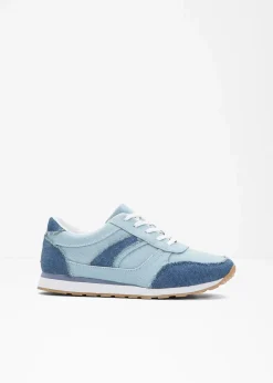 bonprix Sneaker|Sport- & Trekkingschuhe^Sneaker mit Mesh-Einsatz dunkelblau denim/hellblau denim
